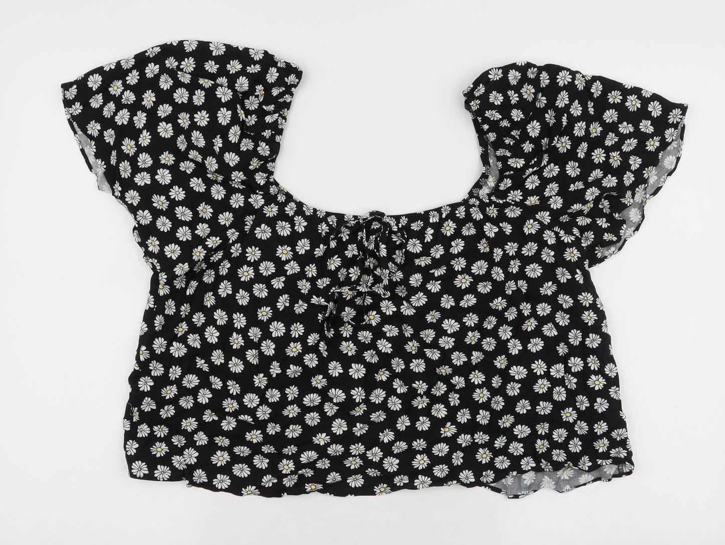 Primark Womens Multicoloured Floral Viscose Basic Blouse Size 16 Off the Shoulder