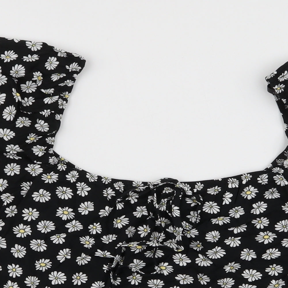 Primark Womens Multicoloured Floral Viscose Basic Blouse Size 16 Off the Shoulder