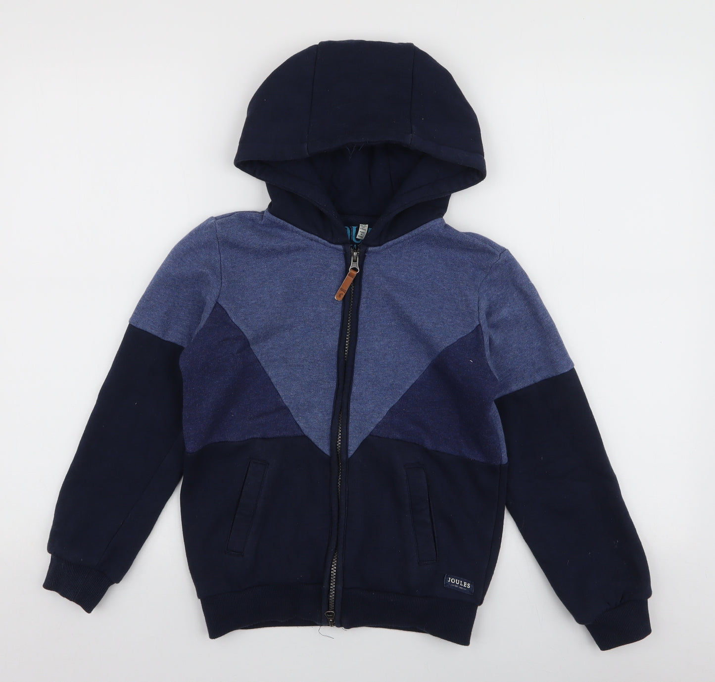 Joules Boys Blue  Cotton Full Zip Hoodie Size 7-8 Years  Zip
