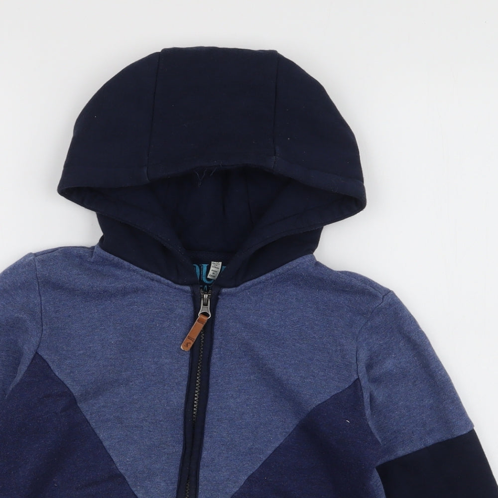 Joules Boys Blue  Cotton Full Zip Hoodie Size 7-8 Years  Zip