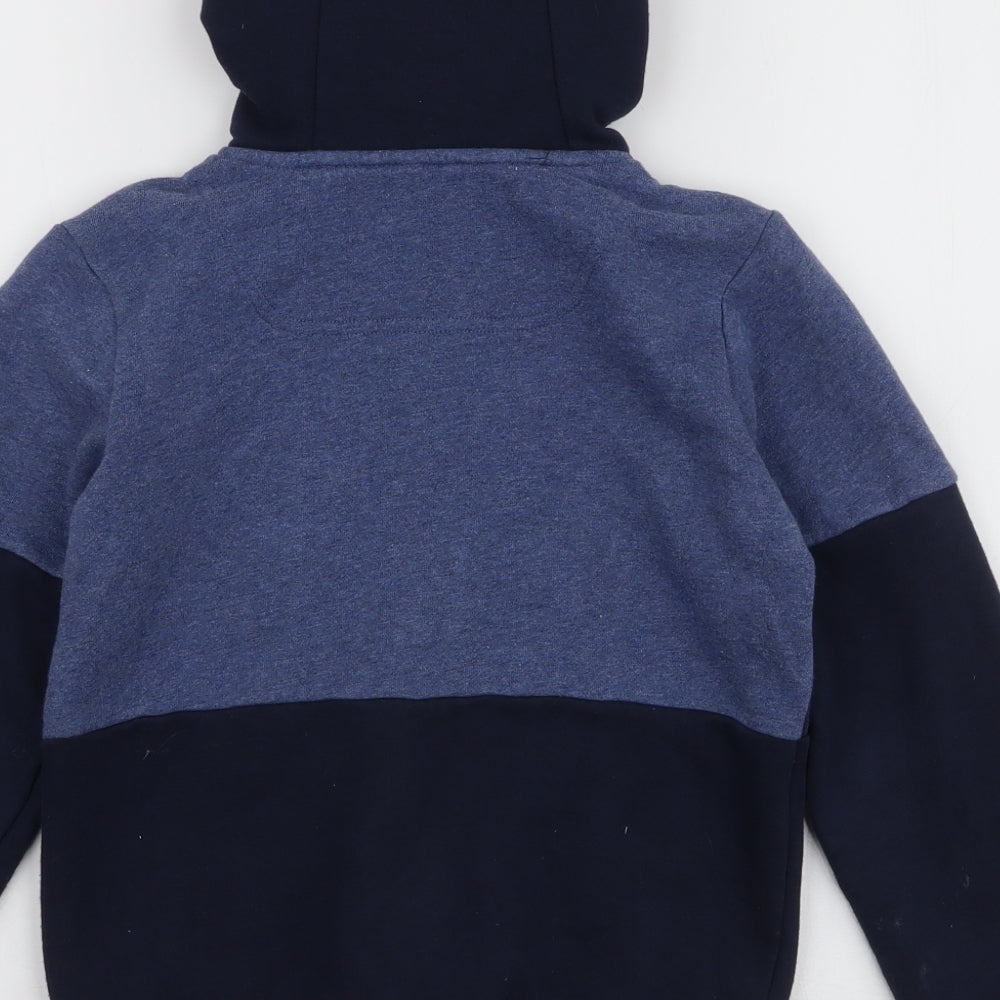 Joules Boys Blue  Cotton Full Zip Hoodie Size 7-8 Years  Zip