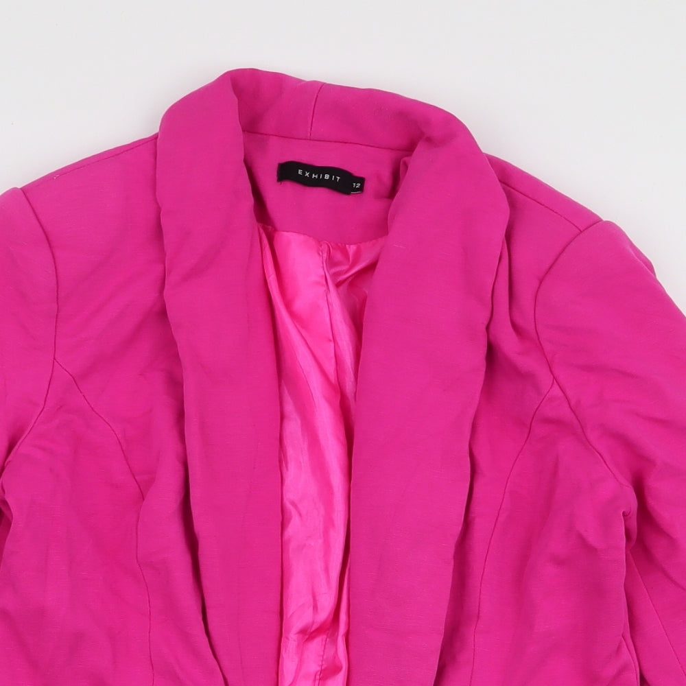Exhibit Womens Pink   Jacket Blazer Size 12