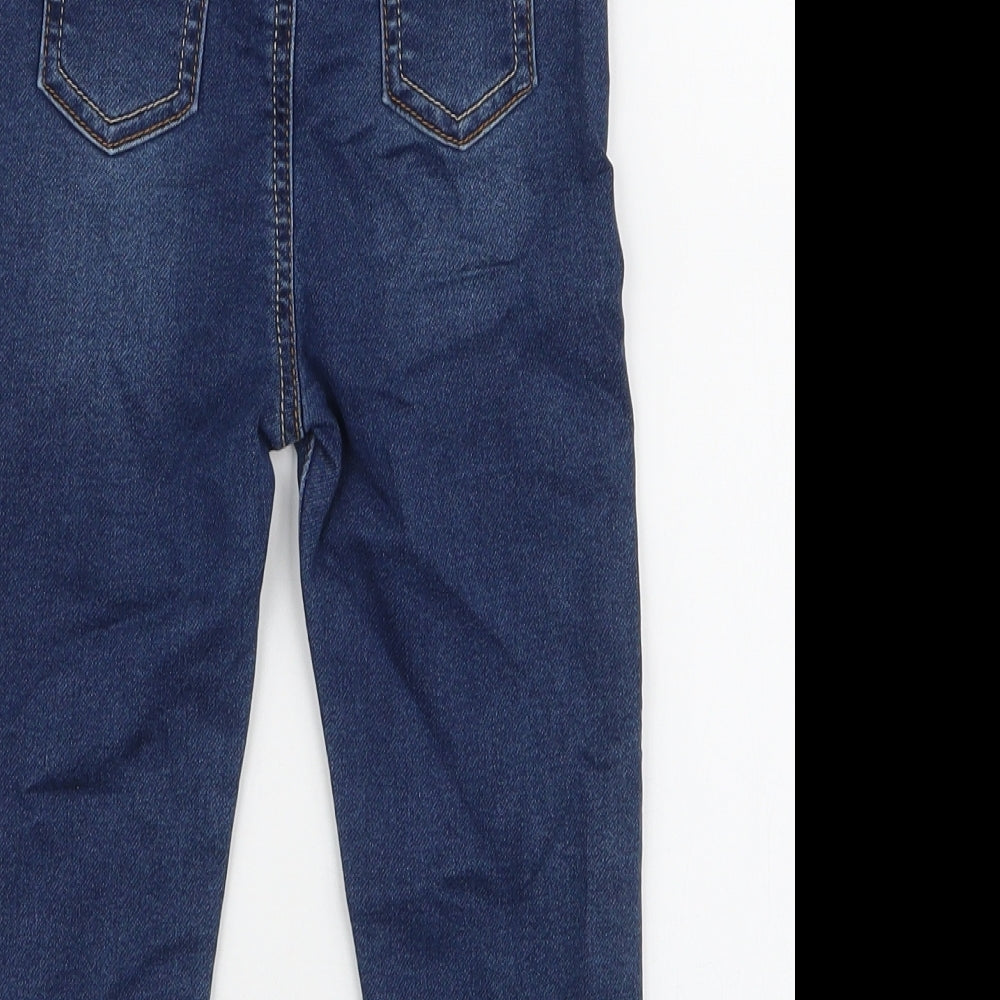 TU Boys Blue  Cotton Cargo Jeans Size 18-24 Months  Pullover