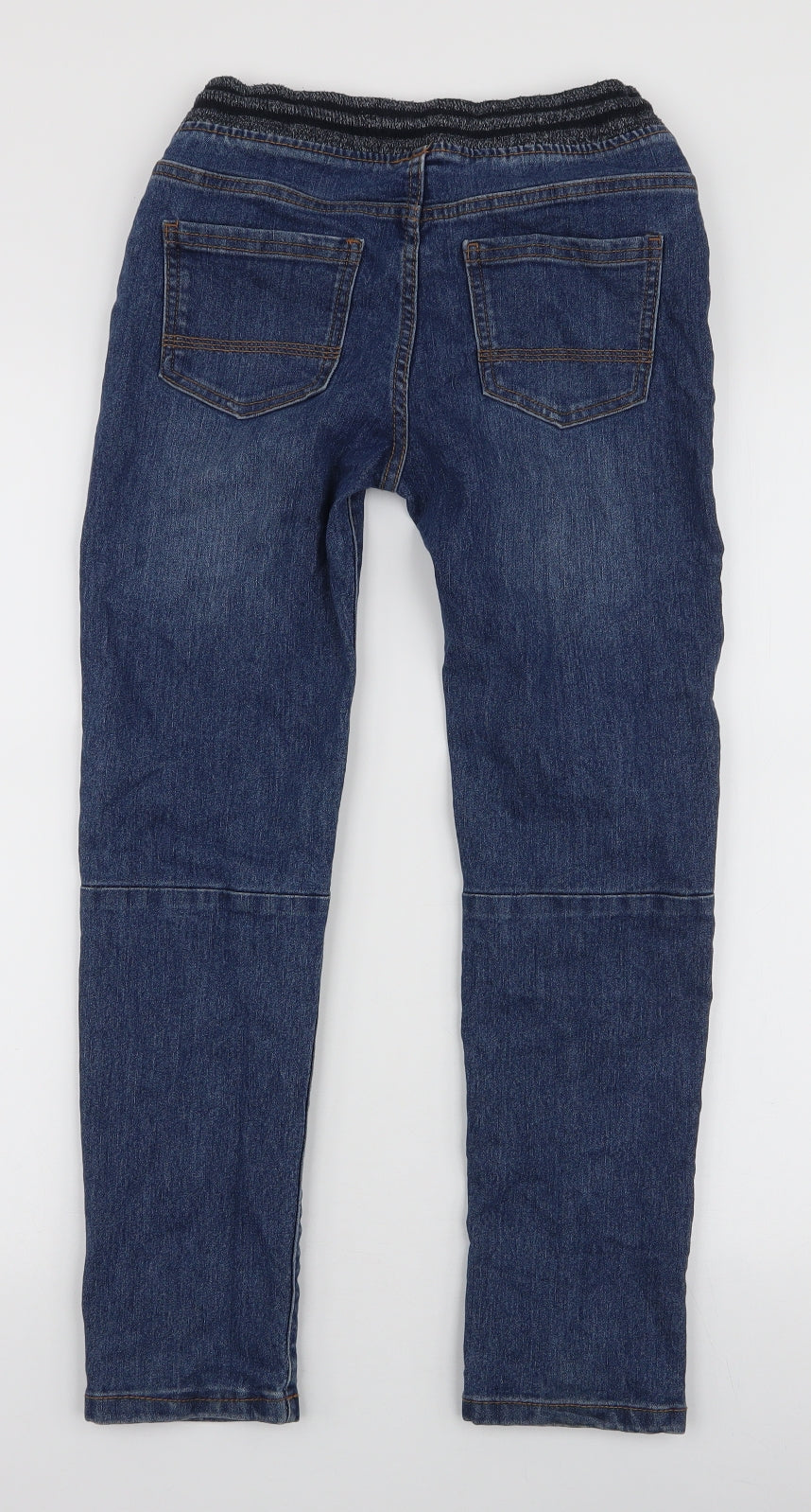 Denim & Co Boys Blue  Cotton Skinny Jeans Size 10-11 Years  Slim Drawstring