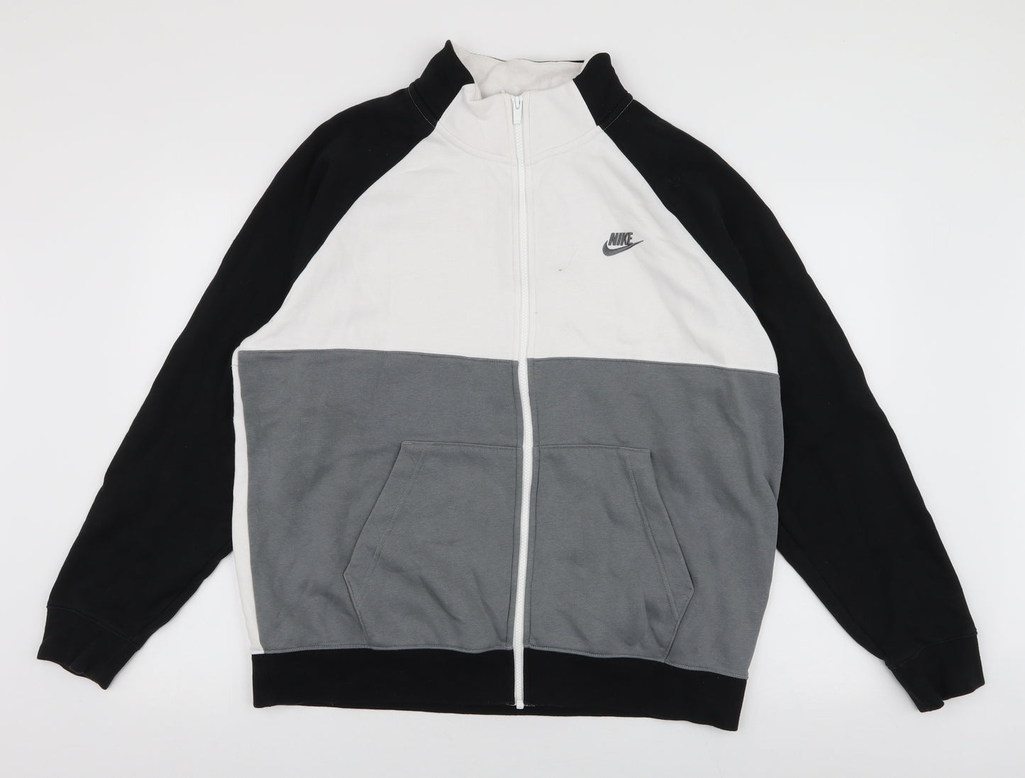 Nike  Mens Multicoloured  Cotton Full Zip Sweatshirt Size L