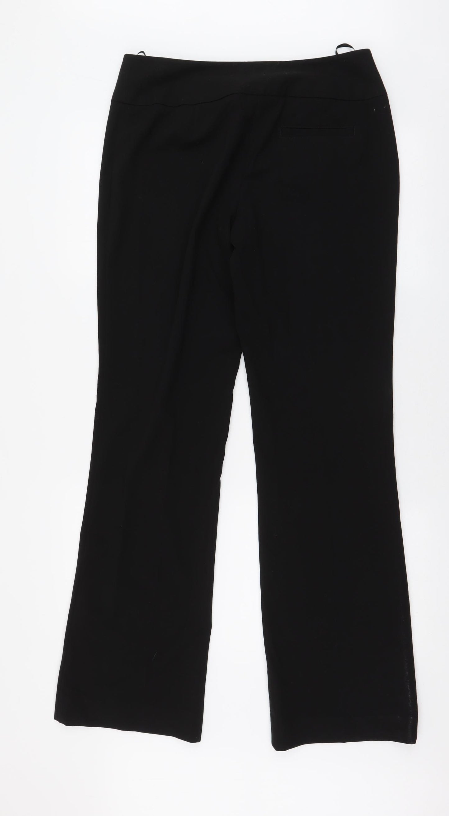 NEXT Womens Black  Polyester Dress Pants Trousers Size 12 L33 in Regular Zip