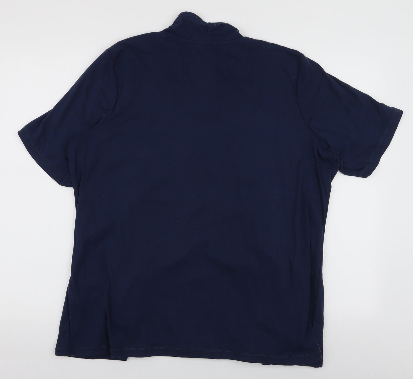 Marks and Spencer Womens Blue Round Neck  Polyester Cardigan Jumper Size 22   - Built in blouse