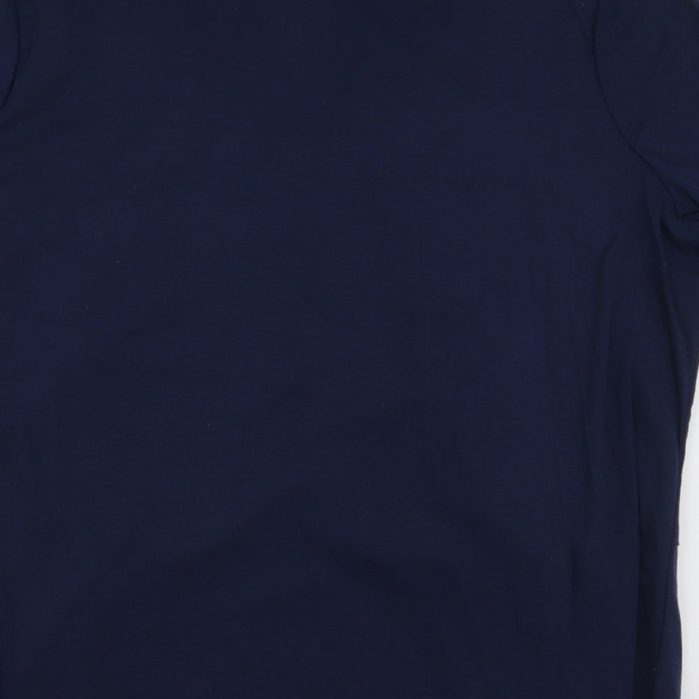 Marks and Spencer Womens Blue Round Neck  Polyester Cardigan Jumper Size 22   - Built in blouse