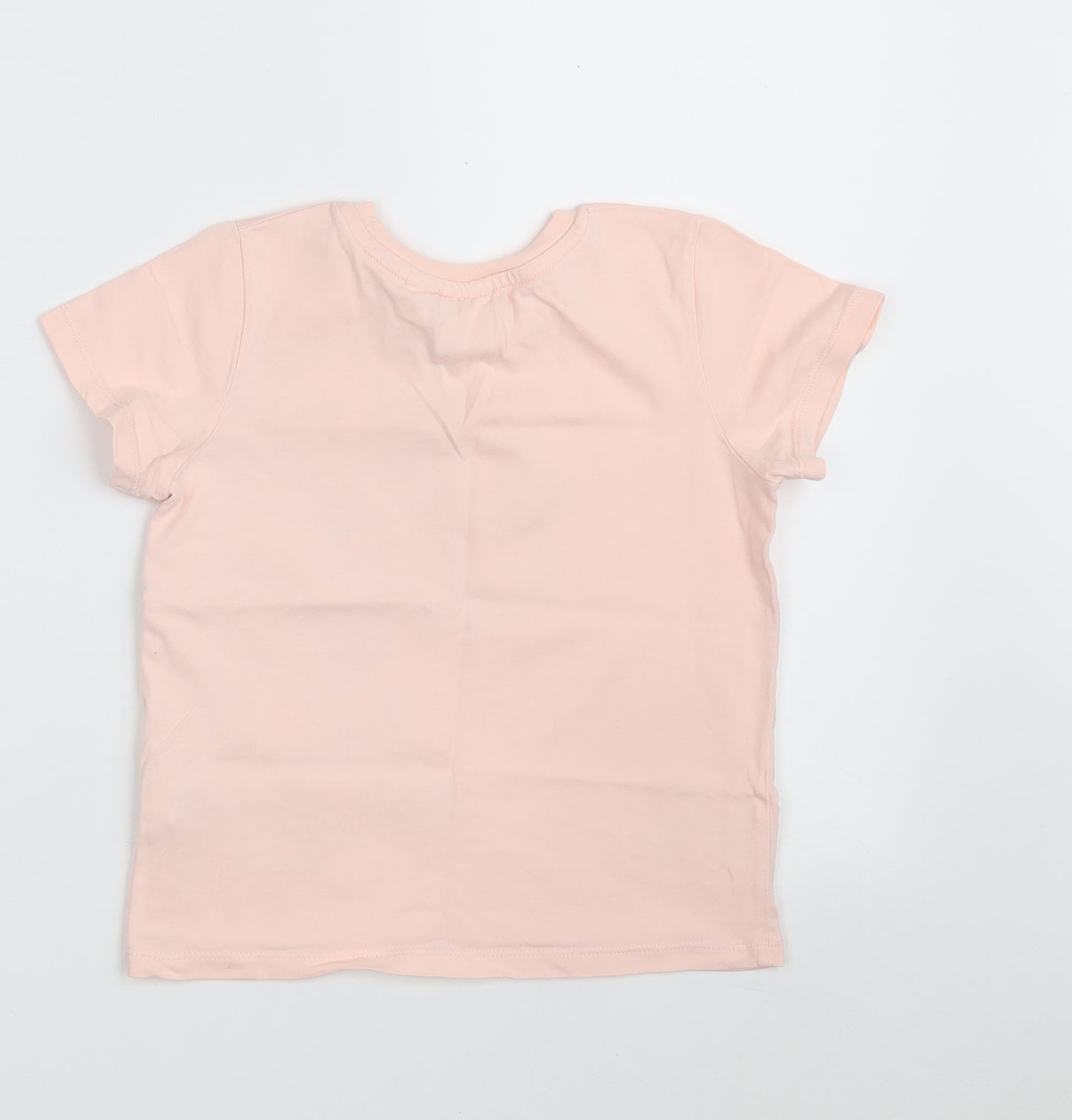 Primark Girls Pink  100% Cotton Pullover T-Shirt Size 6-7 Years Crew Neck  - Paw Patrol
