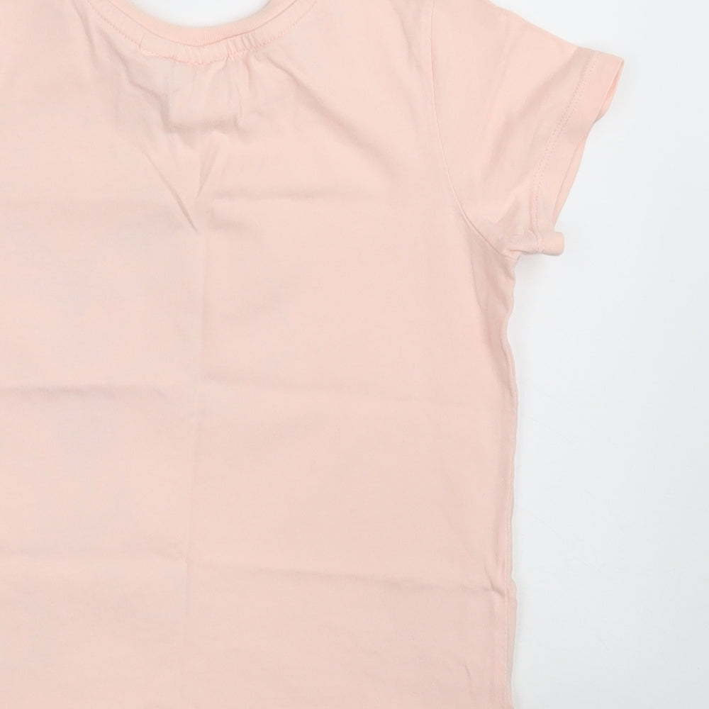 Primark Girls Pink  100% Cotton Pullover T-Shirt Size 6-7 Years Crew Neck  - Paw Patrol