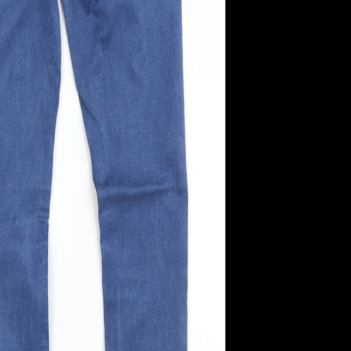 New Look Womens Blue  Cotton Skinny Jeans Size 10 L26 in Slim Zip - Super Skinny