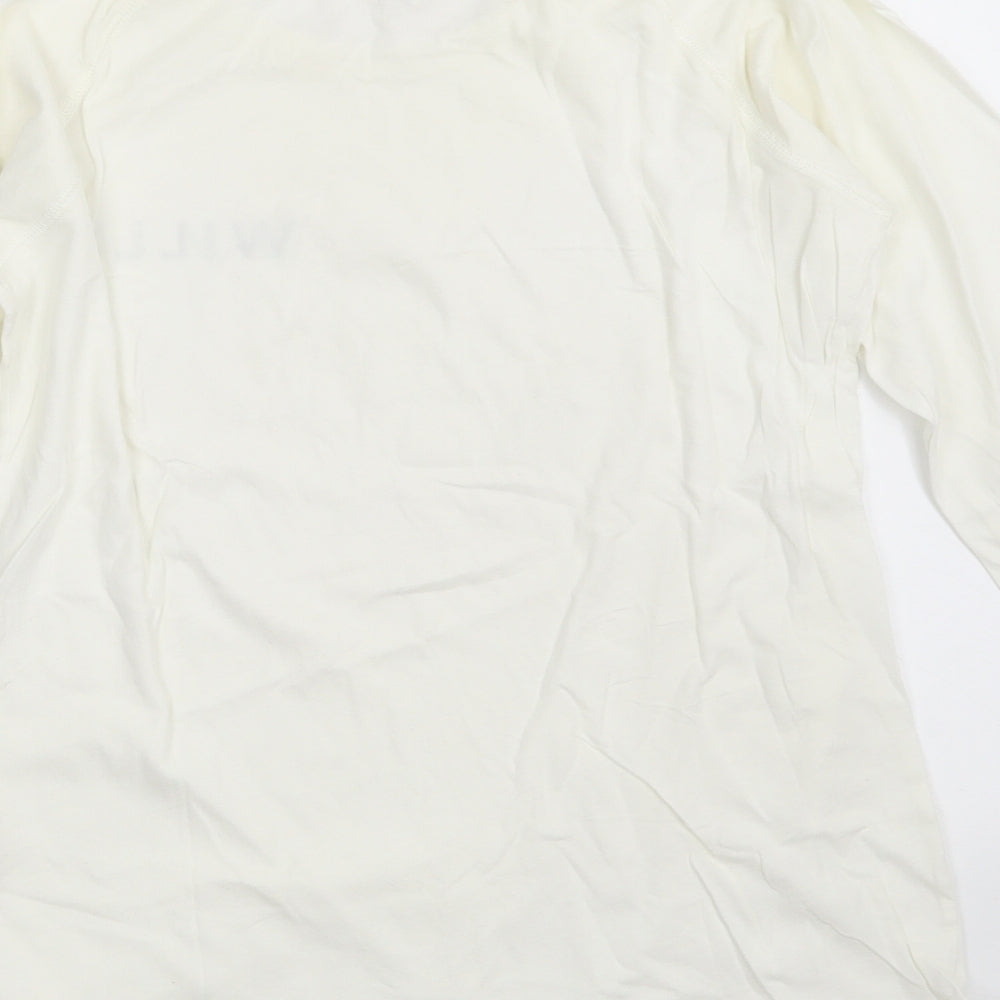 Jack Wills Womens Ivory  100% Cotton Basic T-Shirt Size 8 Crew Neck