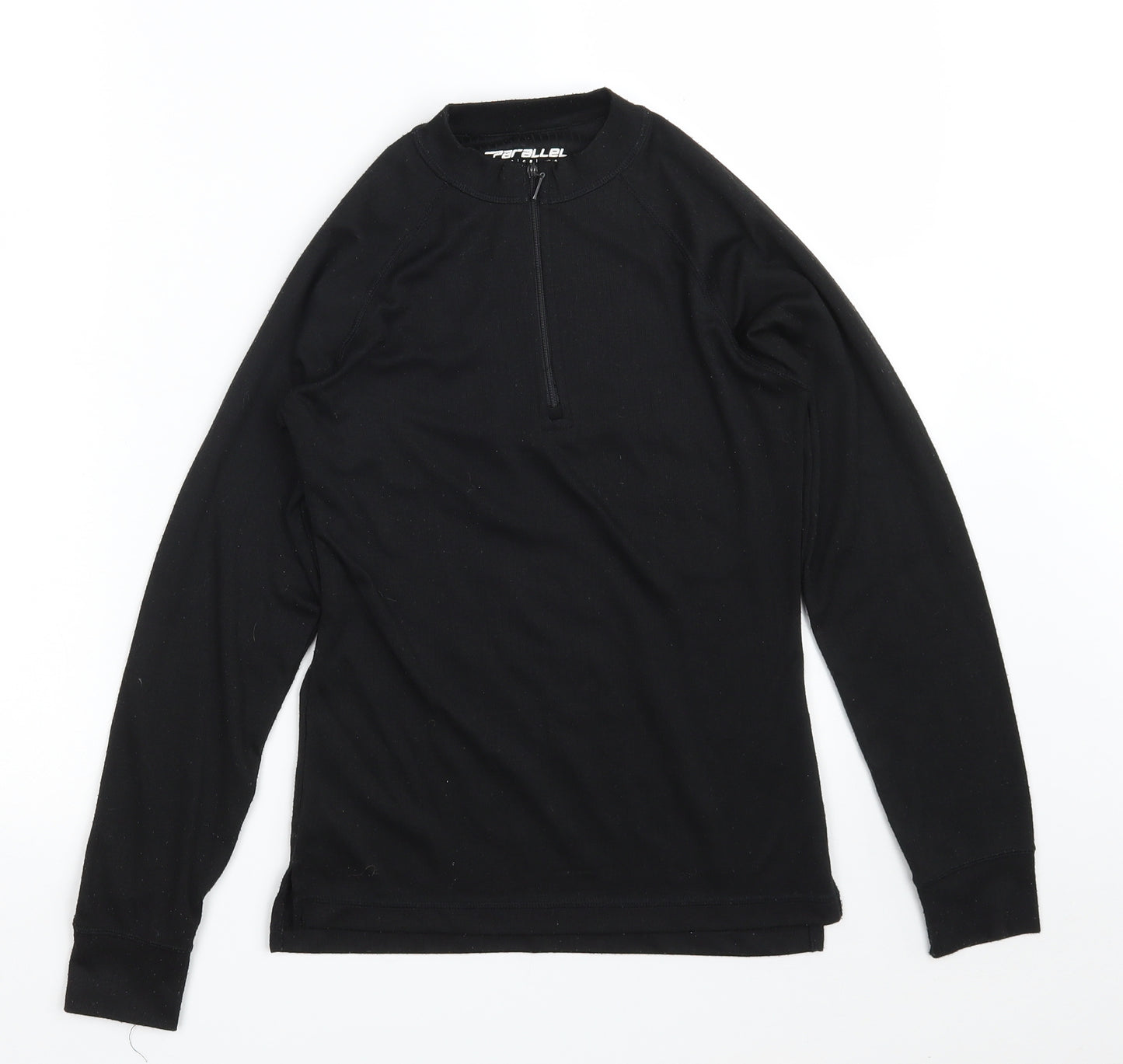 Parallel Womens Black  100% Polyester Pullover Sweatshirt Size 8  Zip