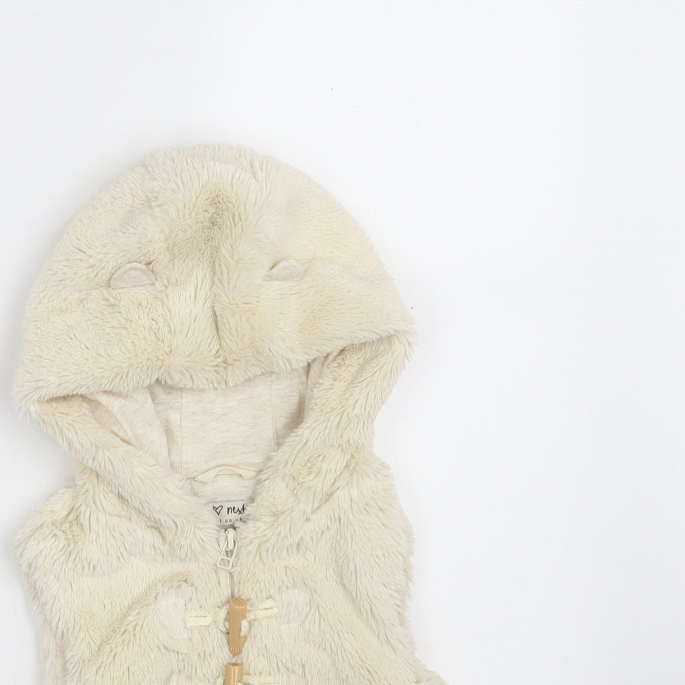 NEXT Girls Ivory   Gilet Jacket Size 4-5 Years  Zip