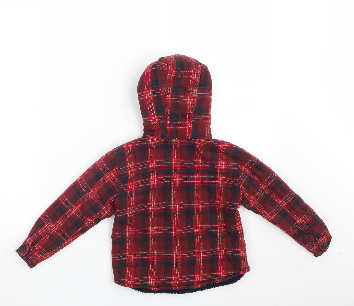 George Boys Red Plaid  Jacket  Size 2-3 Years  Button
