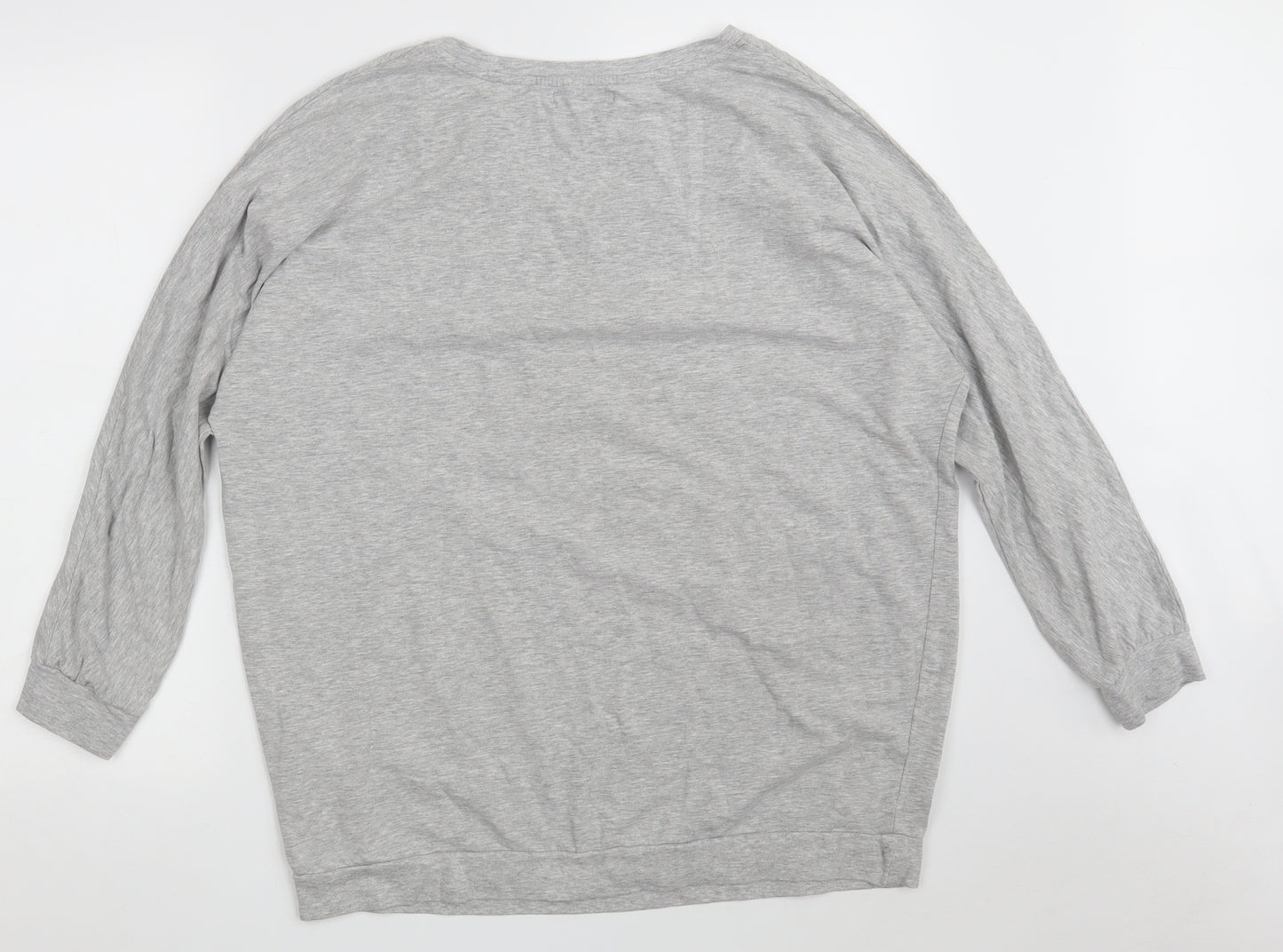 bpc Womens Grey  Cotton Pullover Sweatshirt Size M   - Size 14-16