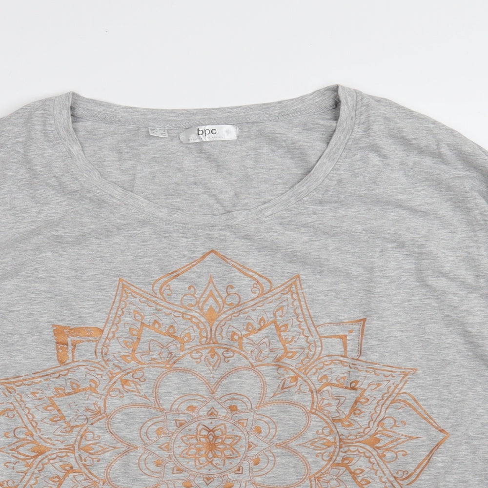 bpc Womens Grey  Cotton Pullover Sweatshirt Size M   - Size 14-16