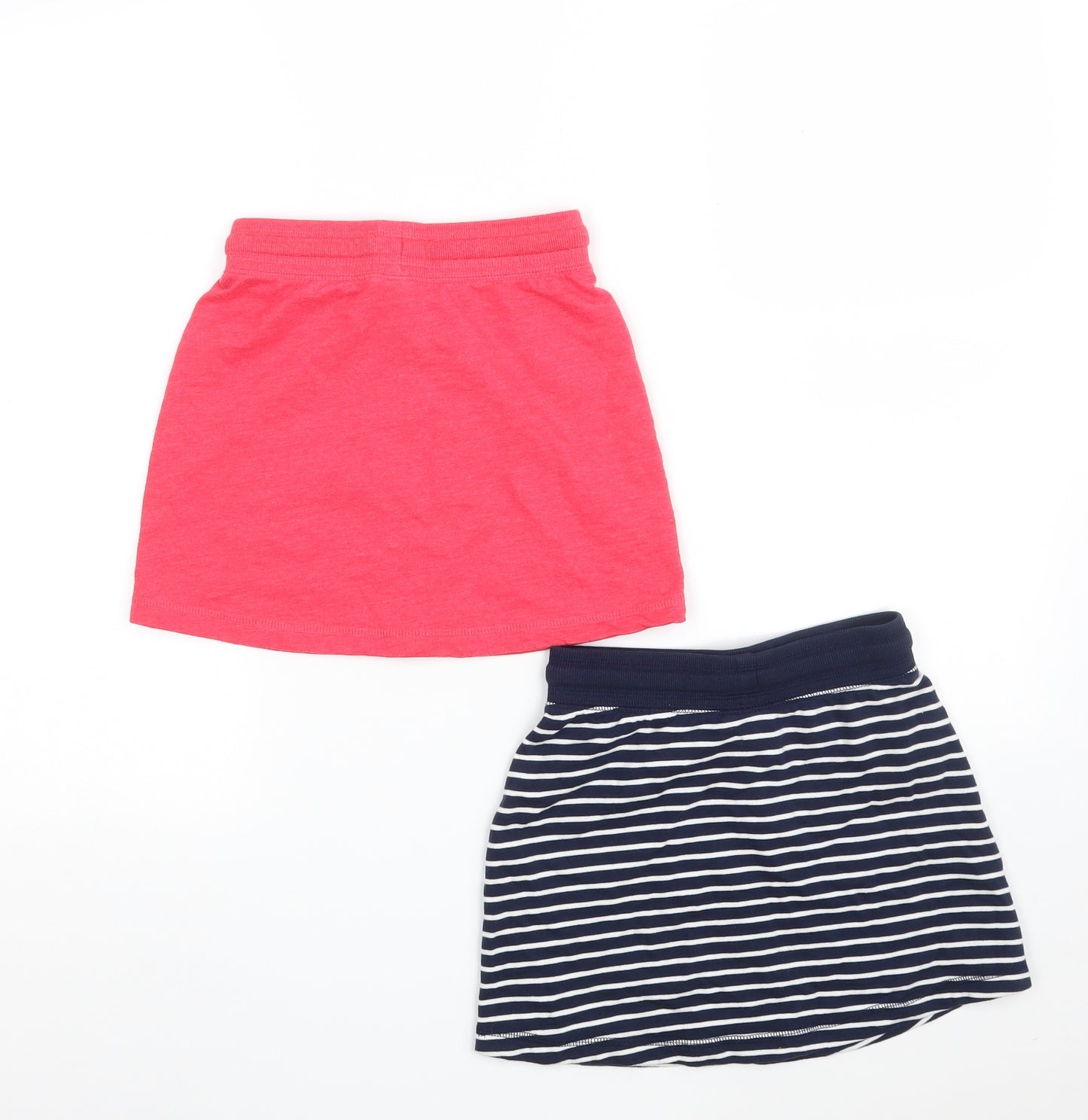 George Girls Multicoloured Striped Cotton Mini Skirt Size 7-8 Years  Regular  - 2-Pieces Set
