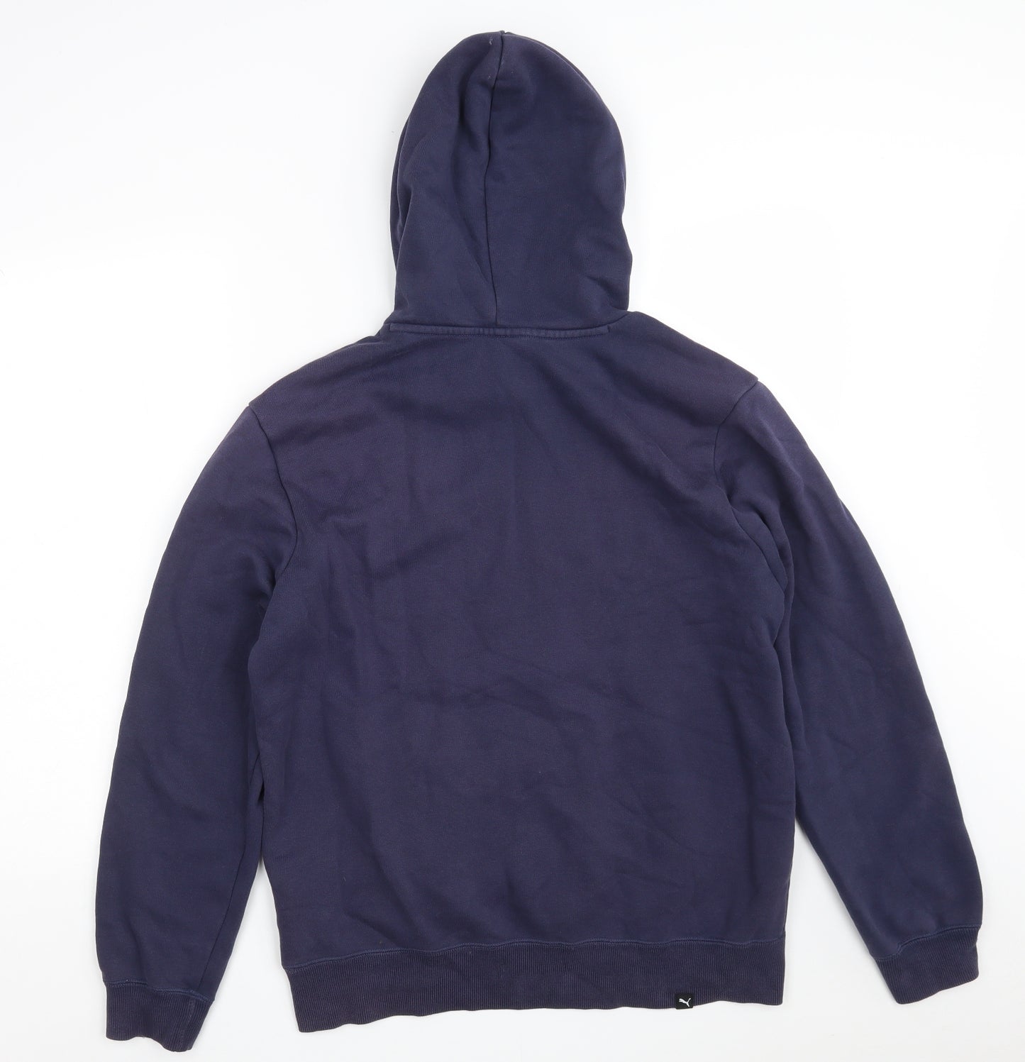 PUMA Mens Blue  Cotton Pullover Hoodie Size M