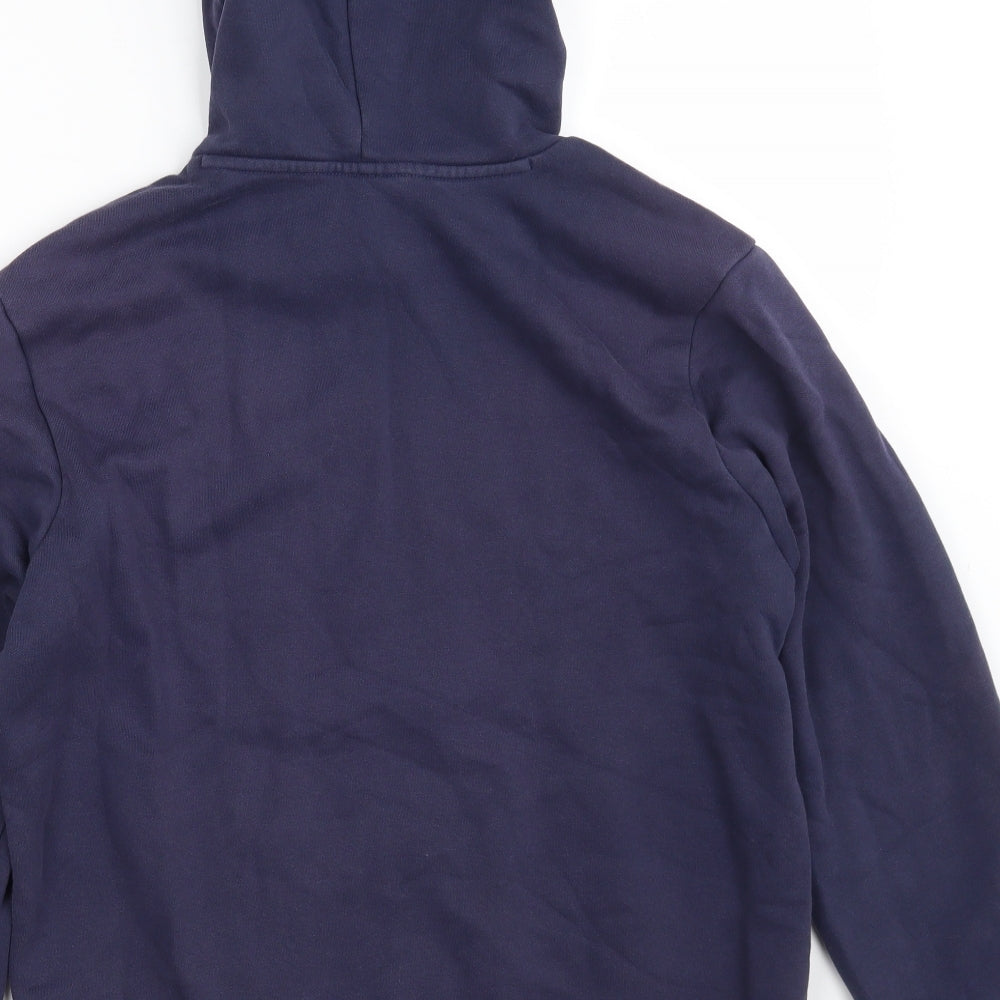 PUMA Mens Blue  Cotton Pullover Hoodie Size M