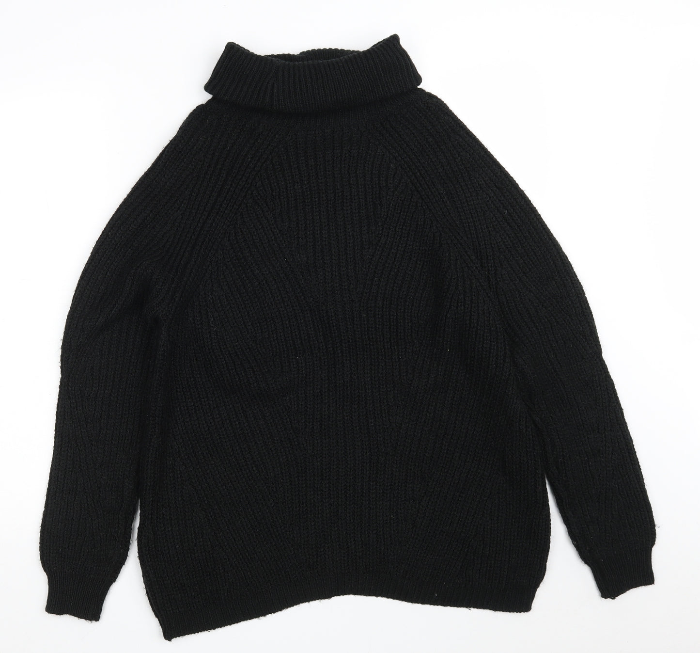 Primark Womens Black Roll Neck  Acrylic Pullover Jumper Size S   - Size 10-12