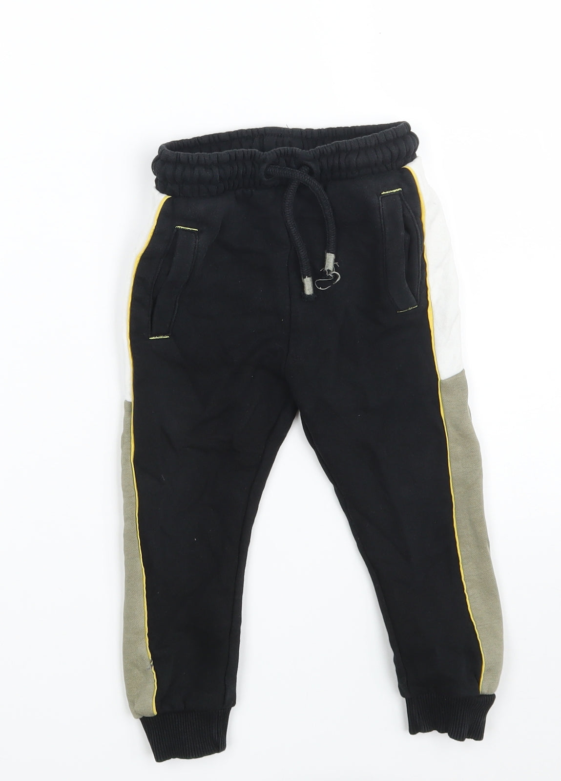 George Boys Black  Cotton Jogger Trousers Size 2-3 Years  Regular