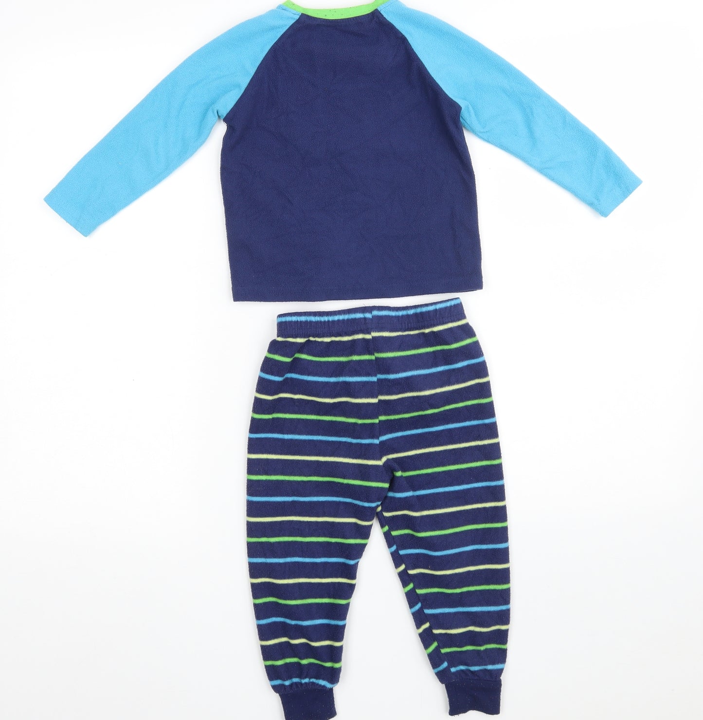 Primark Boys Blue Striped 100% Polyester Babydoll Lounge Set Size 18-24 Months   - SK8 Allday