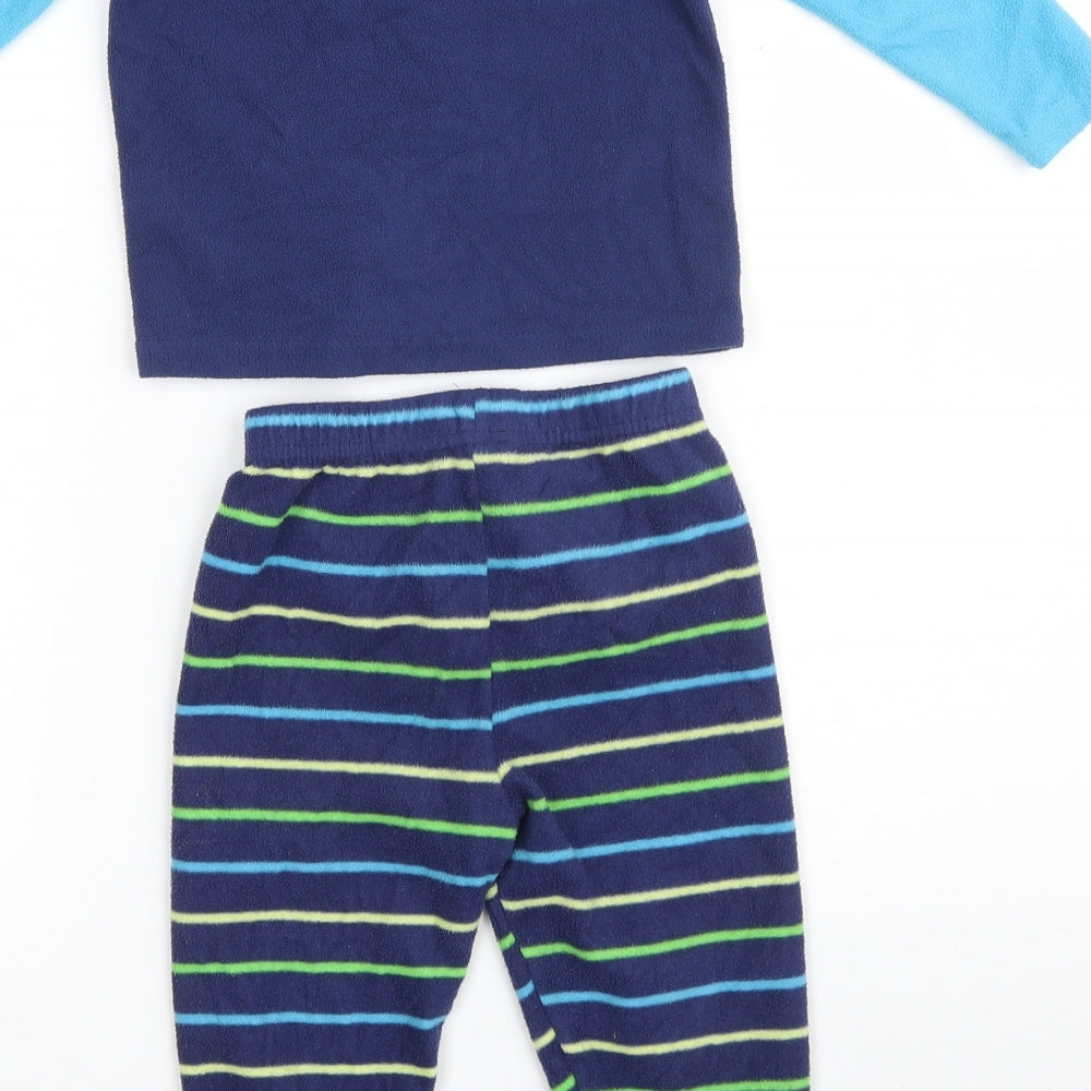 Primark Boys Blue Striped 100% Polyester Babydoll Lounge Set Size 18-24 Months   - SK8 Allday