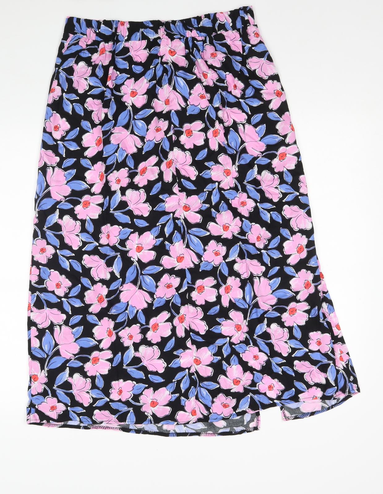 George Womens Multicoloured Floral Viscose Straight & Pencil Skirt Size 12