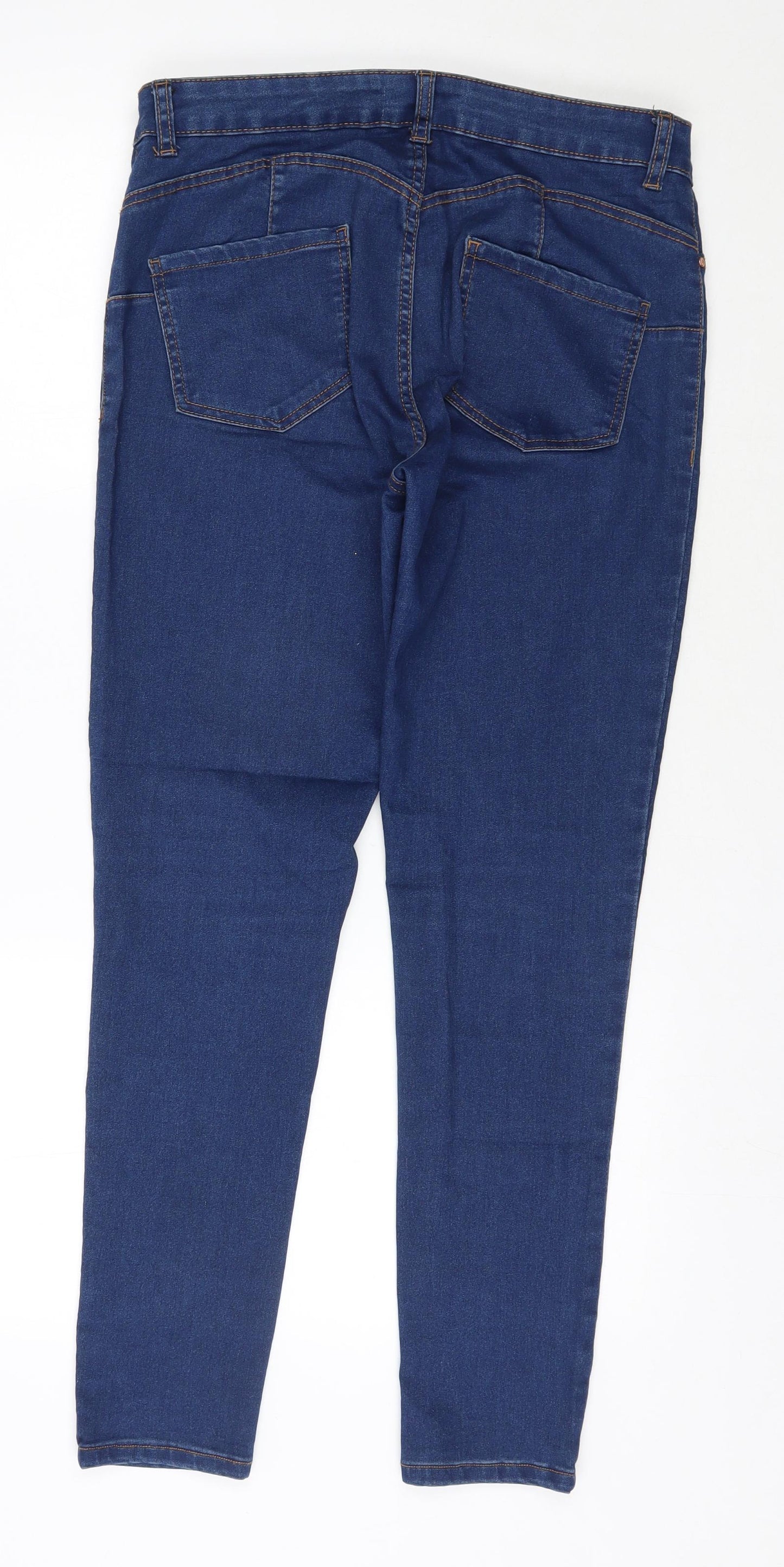 Denim & Co. Womens Blue  Cotton Skinny Jeans Size 16 L29 in Regular Zip