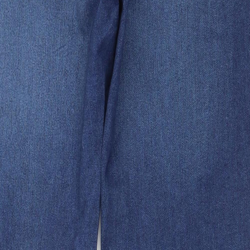 Denim & Co. Womens Blue  Cotton Skinny Jeans Size 12 L28.5 in Regular Zip