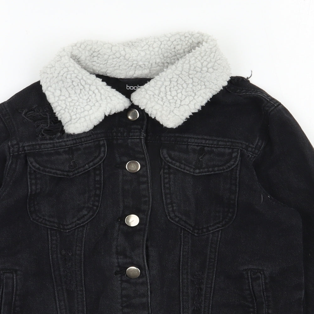 Boohoo Womens Black   Jacket  Size 6  Button