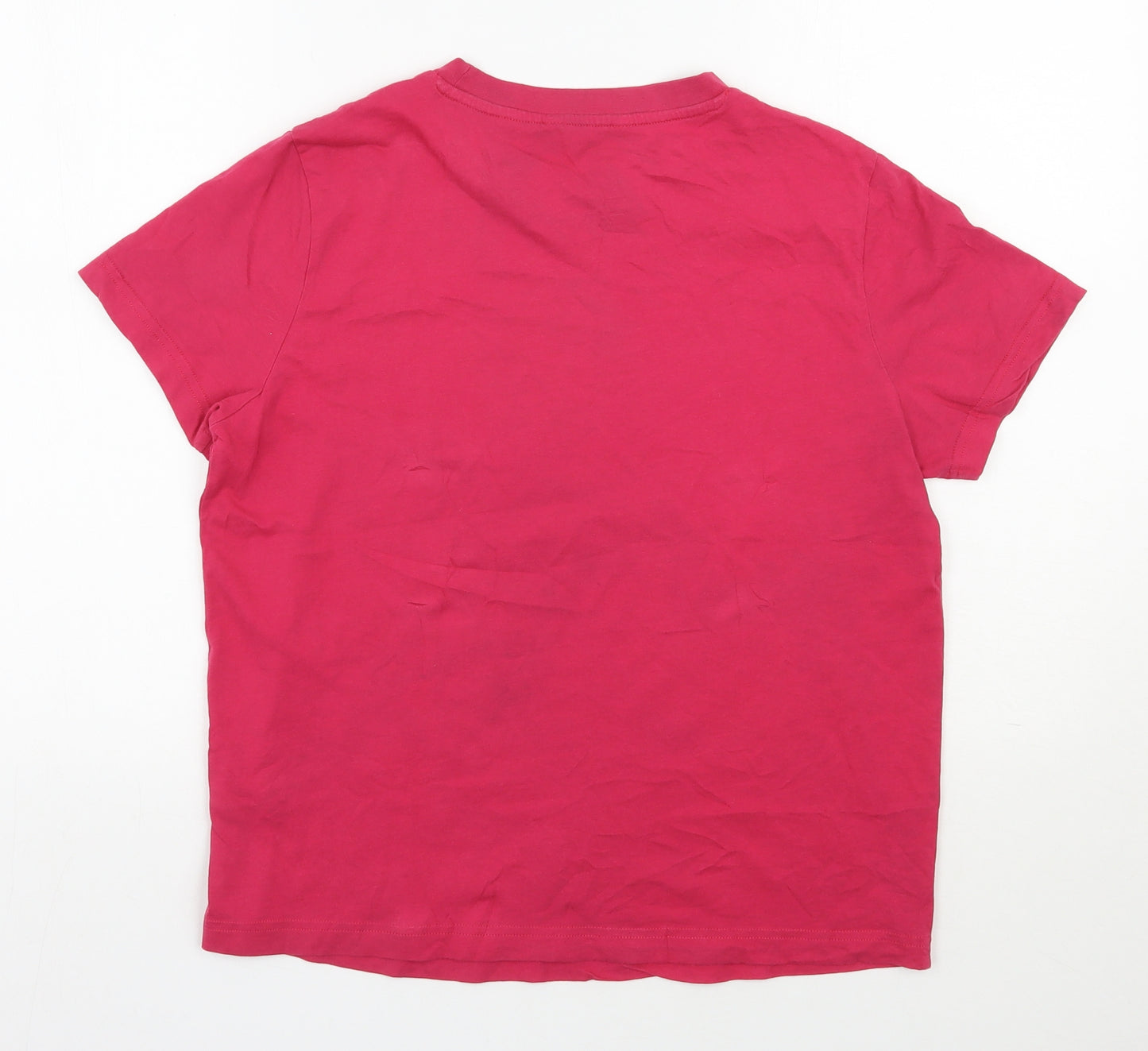 Michelle Keegan  Womens Pink  Cotton Basic T-Shirt Size 14 Round Neck