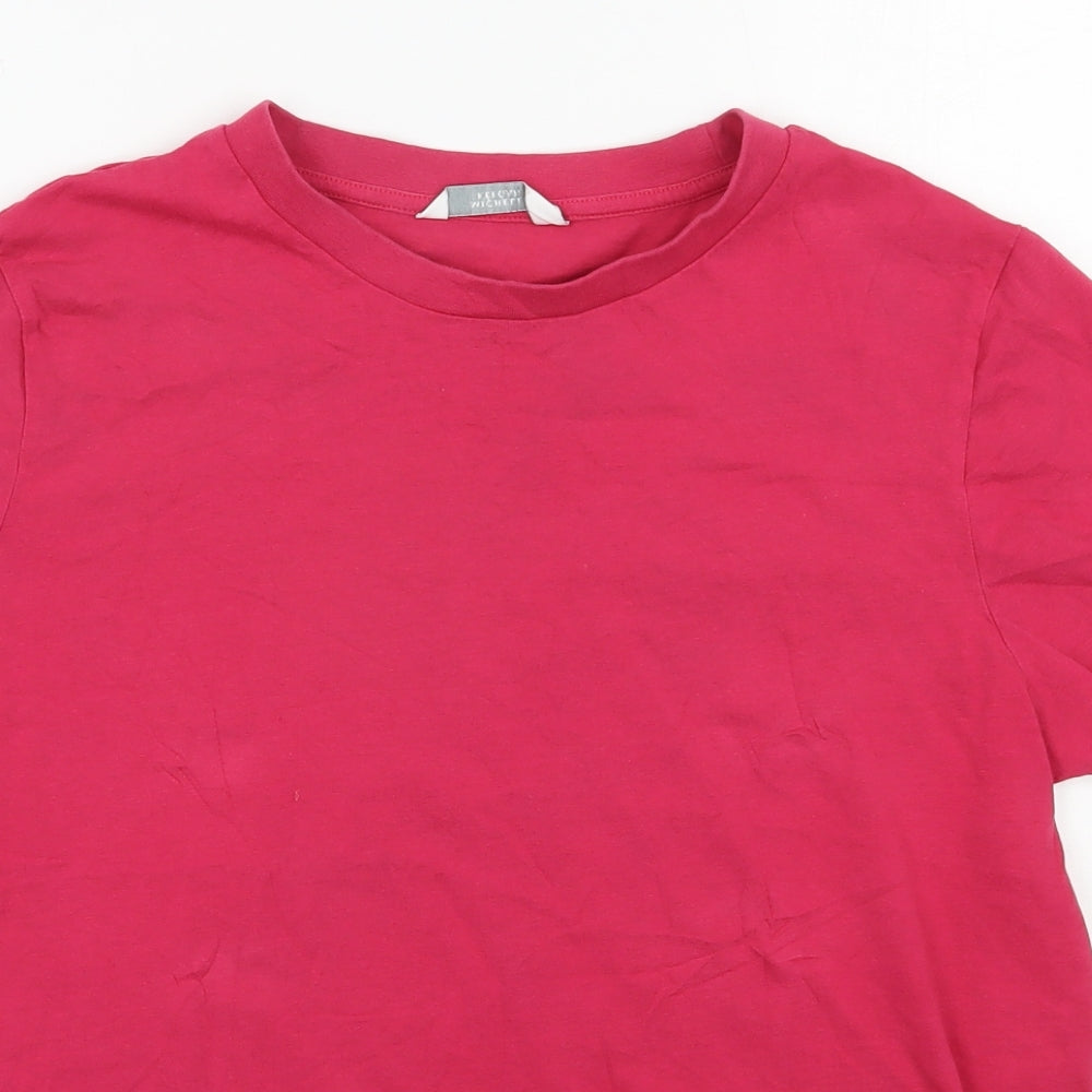 Michelle Keegan  Womens Pink  Cotton Basic T-Shirt Size 14 Round Neck