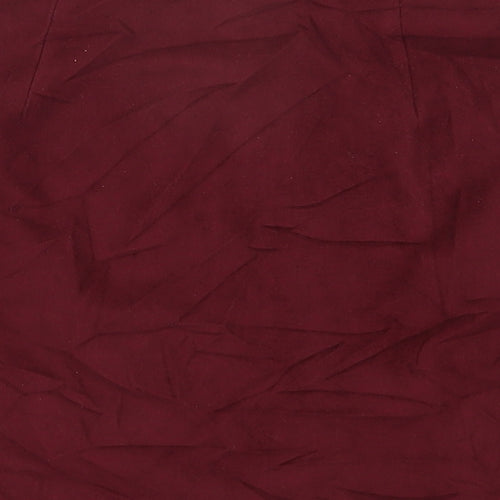 Primark Womens Red  Polyester A-Line Skirt Size 6   Button