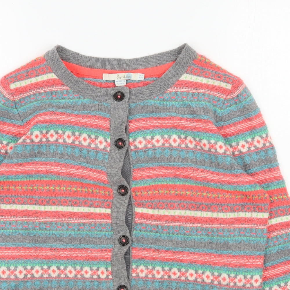 Boden Womens Multicoloured Roll Neck Geometric Wool Pullover Jumper Size 12