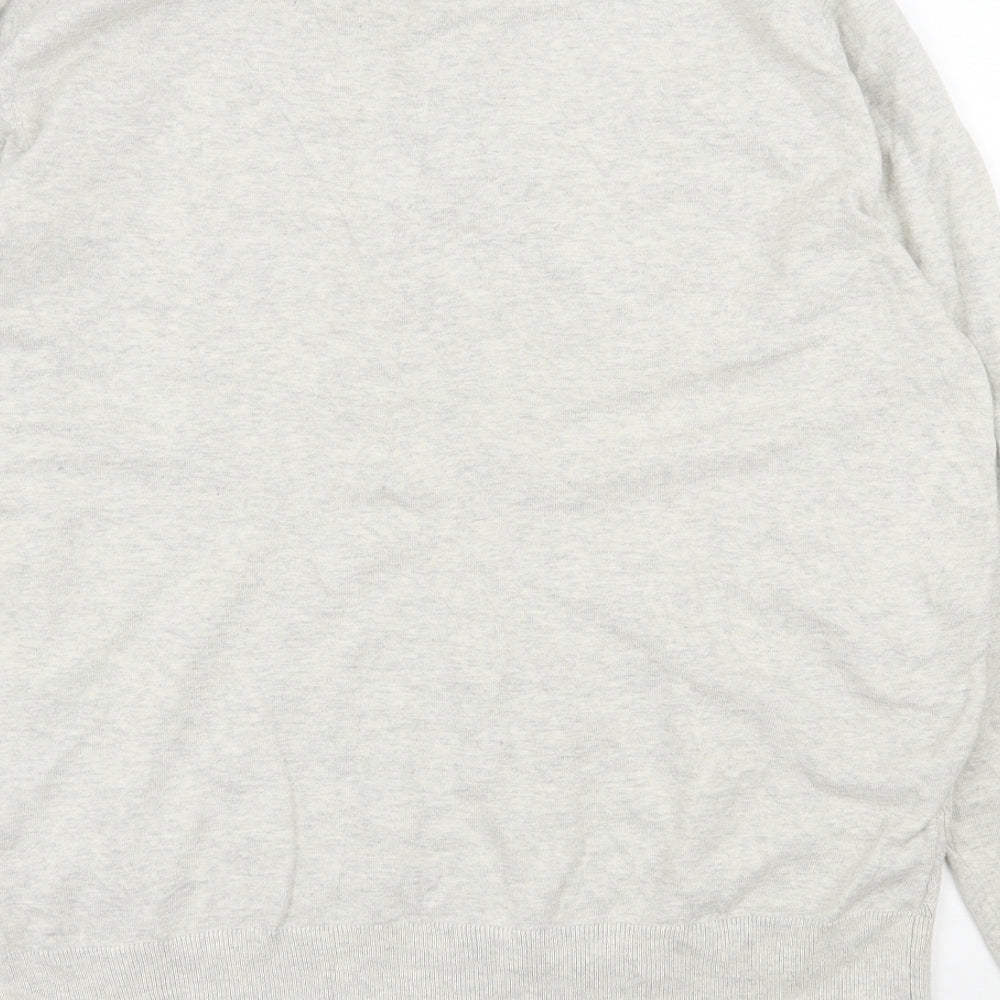 A.M. London  Mens Grey Collared  Cotton Pullover Jumper Size XL