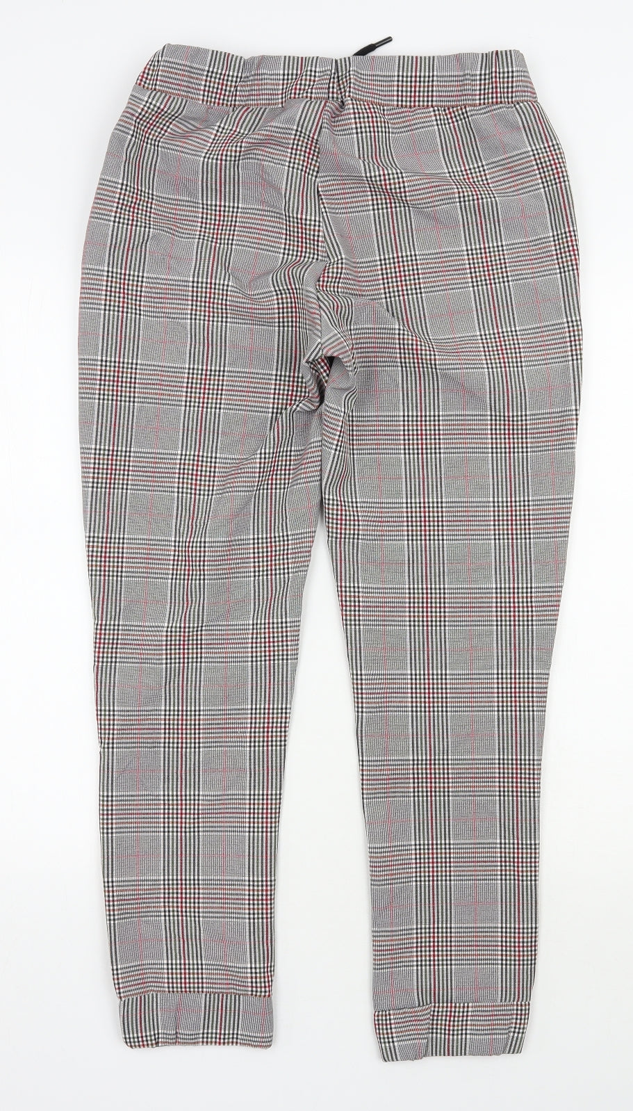 Boohoo Mens Multicoloured Plaid Polyester Trousers  Size S L27 in Regular Drawstring