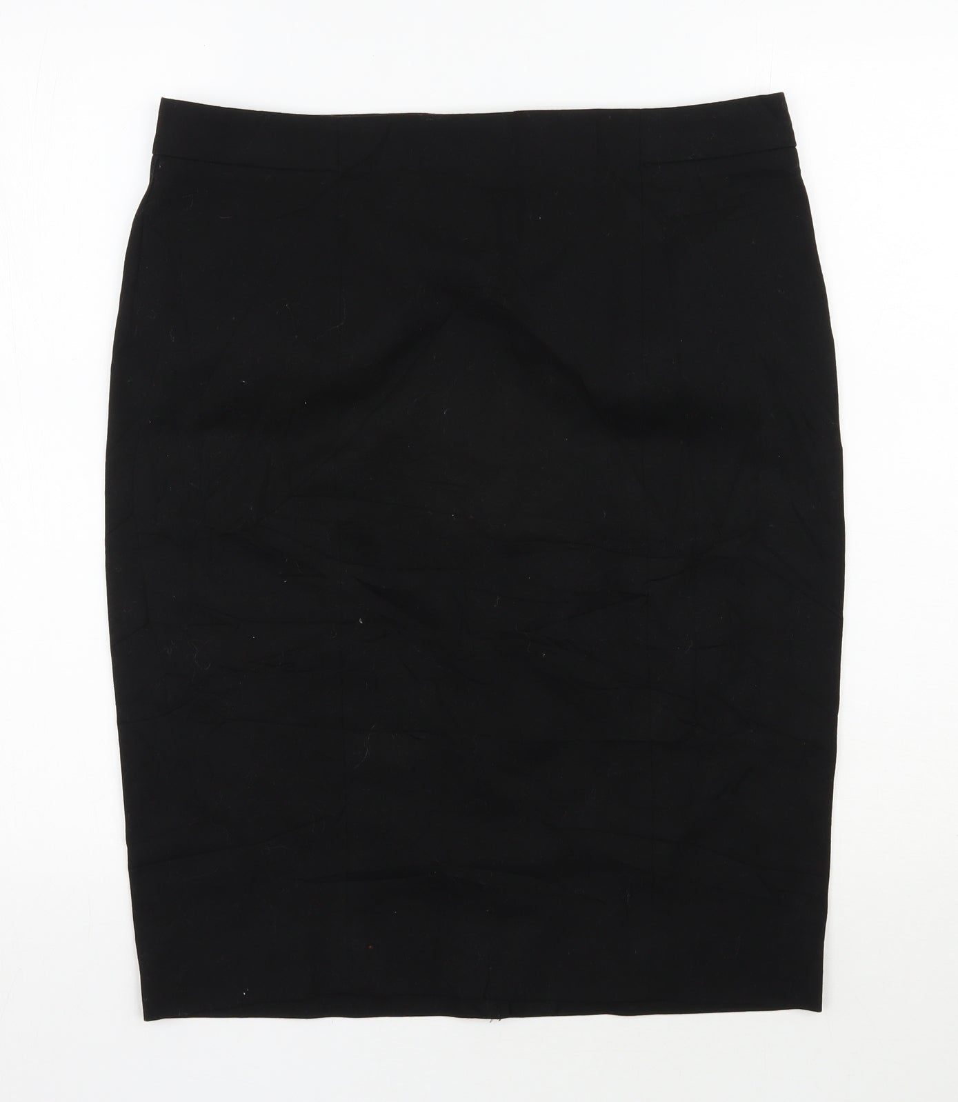 Gap Womens Black  Cotton Straight & Pencil Skirt Size 14   Zip