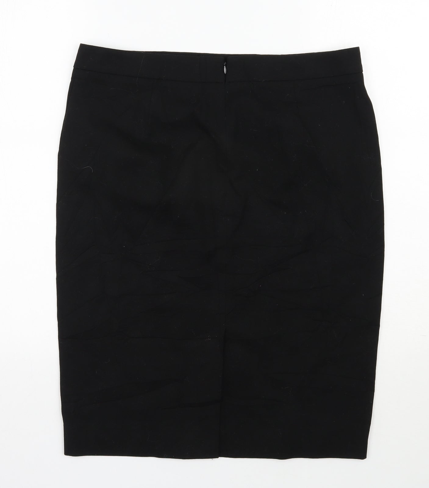 Gap Womens Black  Cotton Straight & Pencil Skirt Size 14   Zip