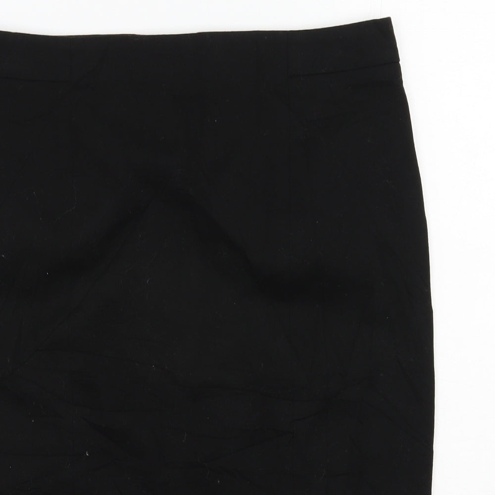 Gap Womens Black  Cotton Straight & Pencil Skirt Size 14   Zip