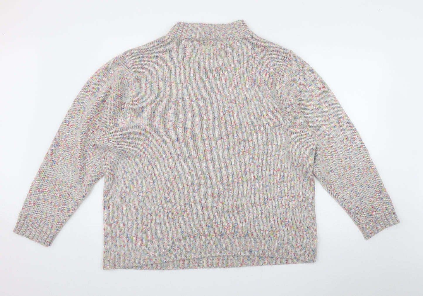 Cotton Traders Womens Multicoloured Round Neck  Acrylic Pullover Jumper Size 22