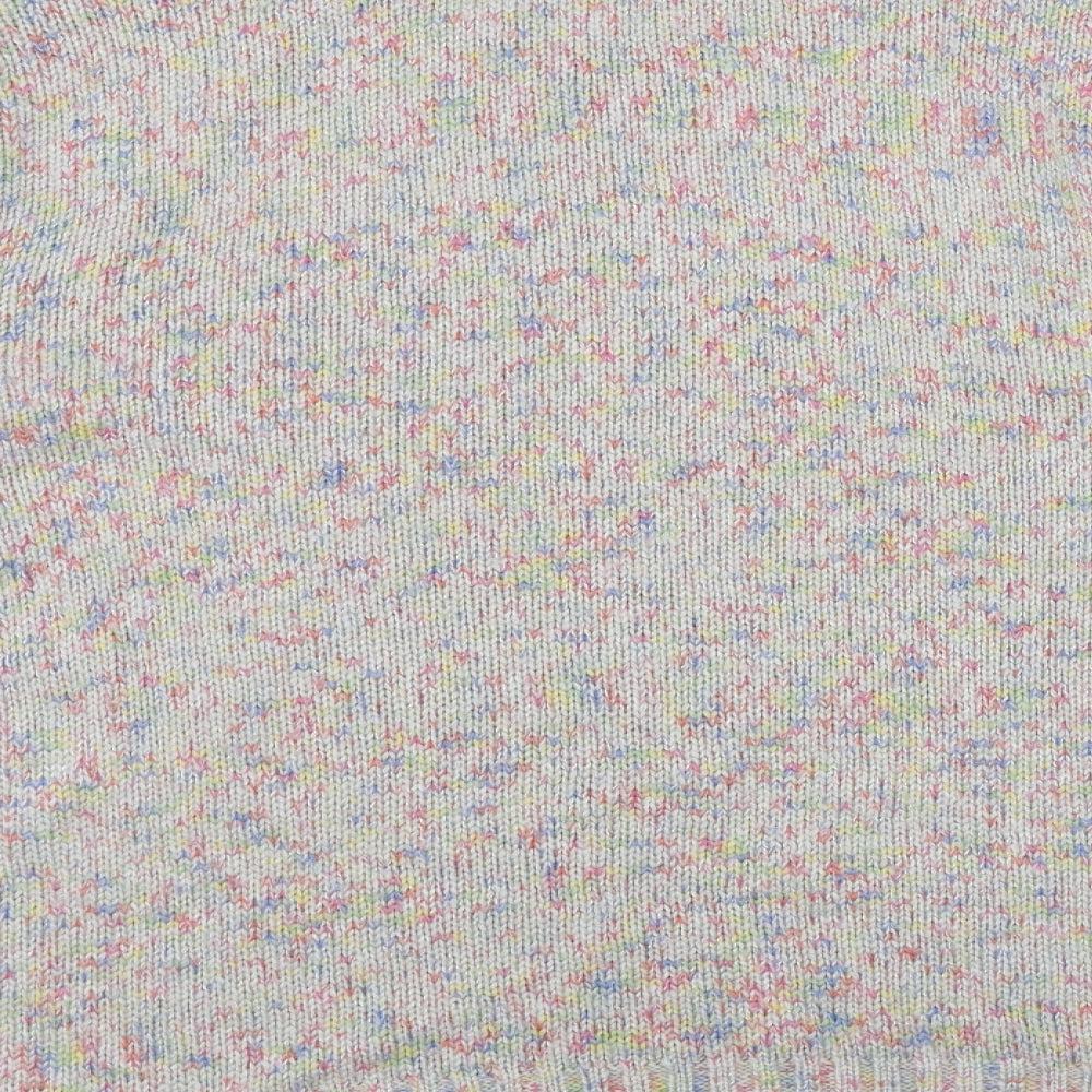 Cotton Traders Womens Multicoloured Round Neck  Acrylic Pullover Jumper Size 22