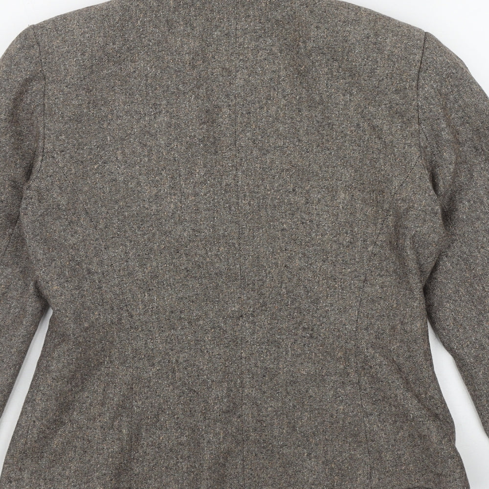 New Look Womens Brown  Wool Jacket Suit Jacket Size 10