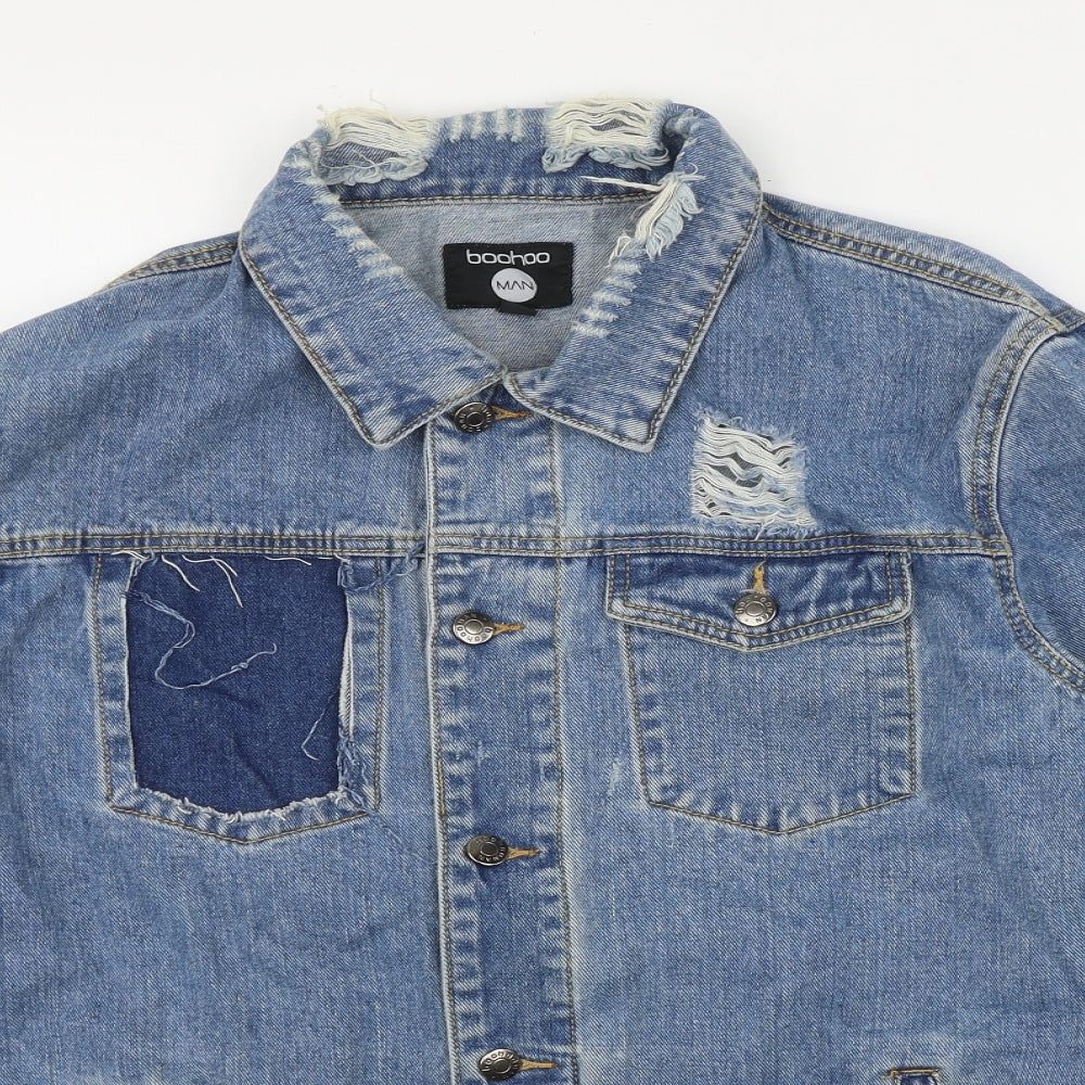 Boohoo man Mens Blue   Jacket  Size L  Button