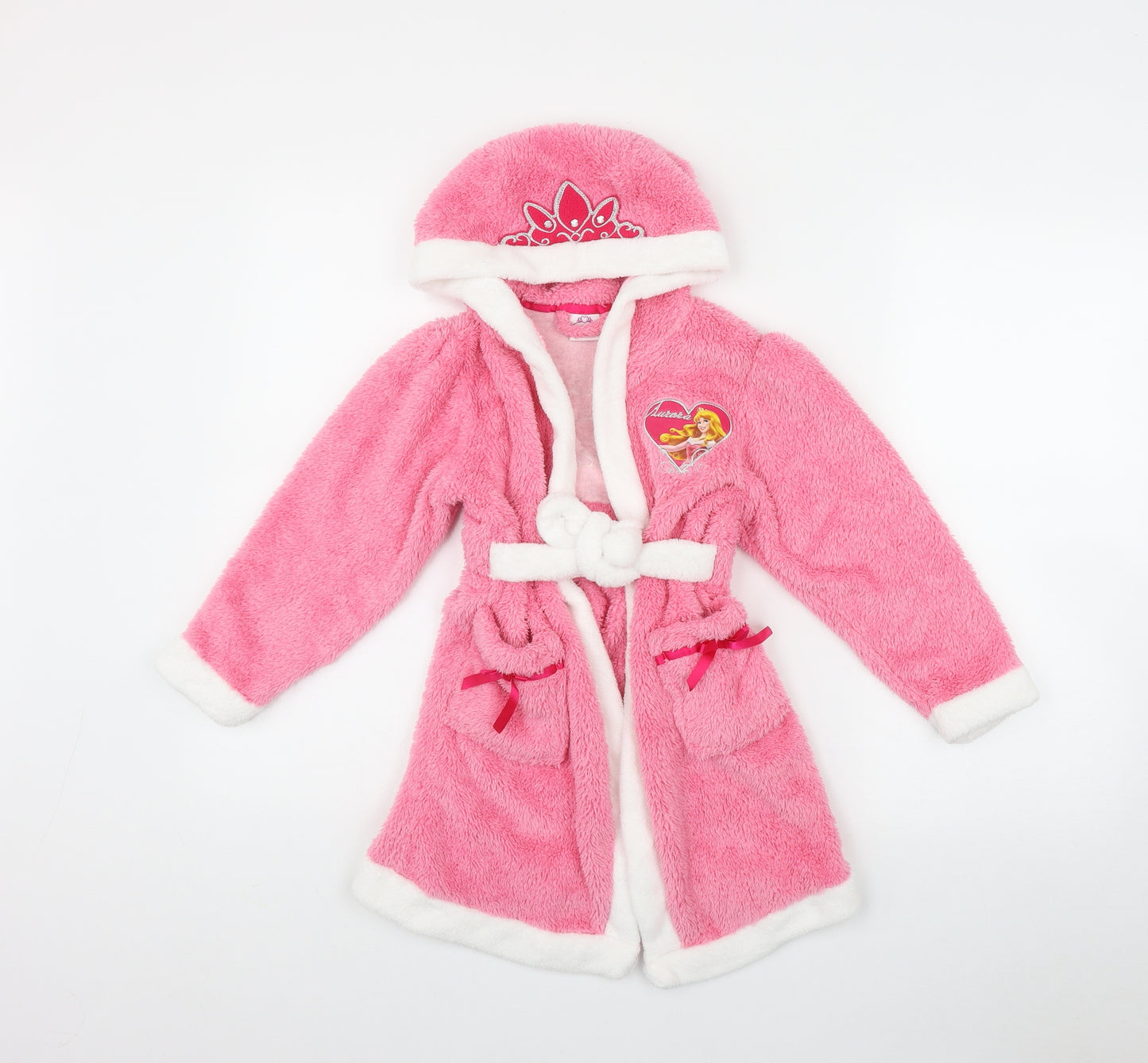 TU Girls Pink  Polyester Top Robe Size 4-5 Years  Tie - 'Sleeping Beauty'