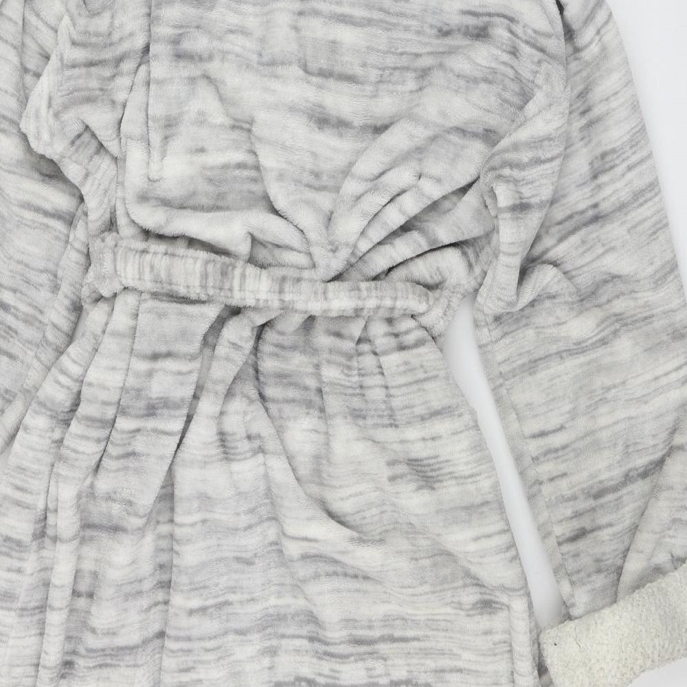 Marks and Spencer Womens Grey  Polyester Top Robe Size 16  Tie