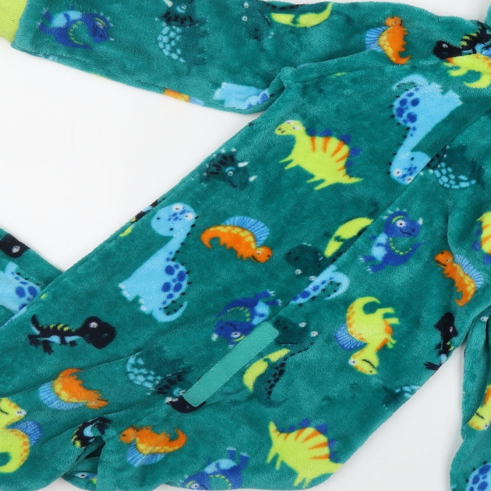 Nutmeg Boys Green Geometric Polyester  One Piece Size 5-6 Years  Zip - Dinosaur
