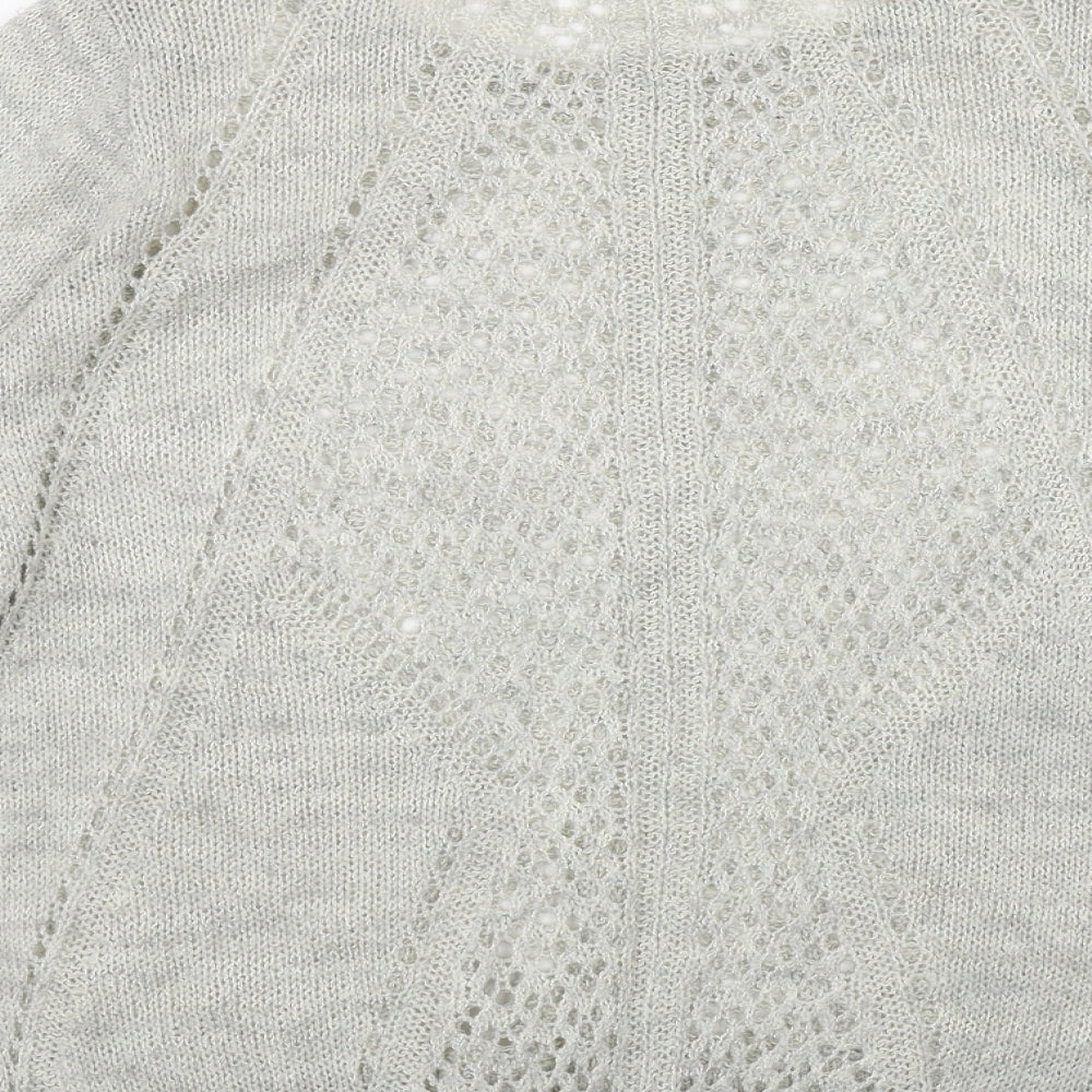 George Womens Grey Round Neck  Acrylic Pullover Jumper Size 16