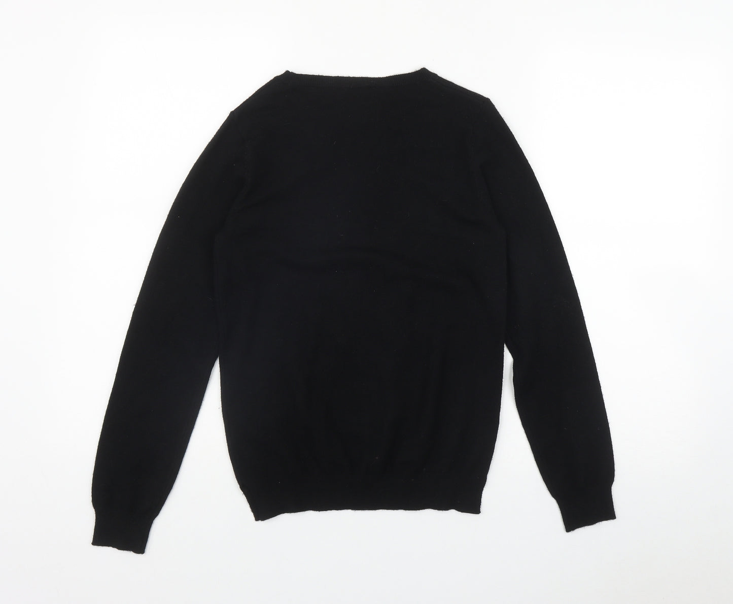 F&F Womens Black Round Neck  Viscose Pullover Jumper Size 6   - 'Merry Cactus-mas'